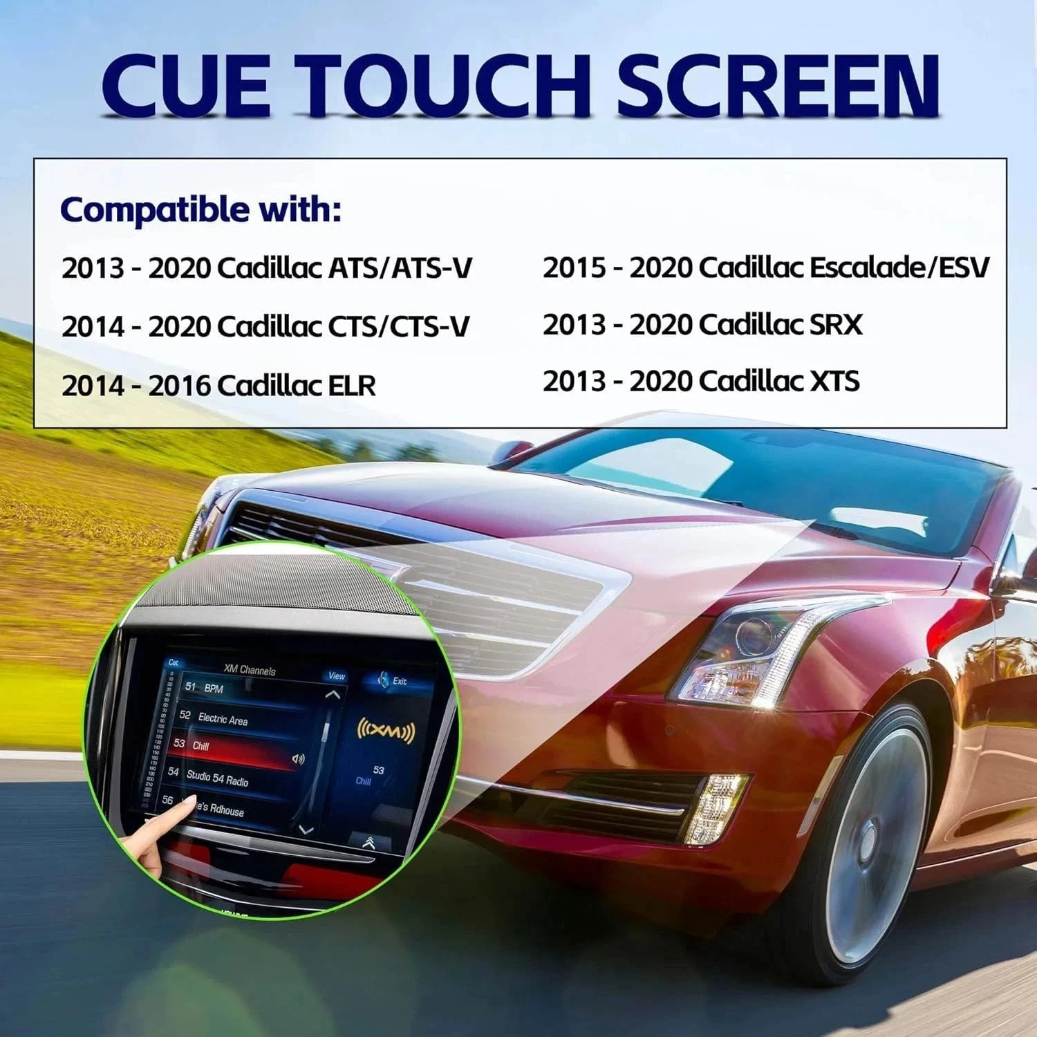 Newly Upgraded CUE Touch Screen for 2013-2020 Cadillac XTS CTS SRX ATS ESCALA…
