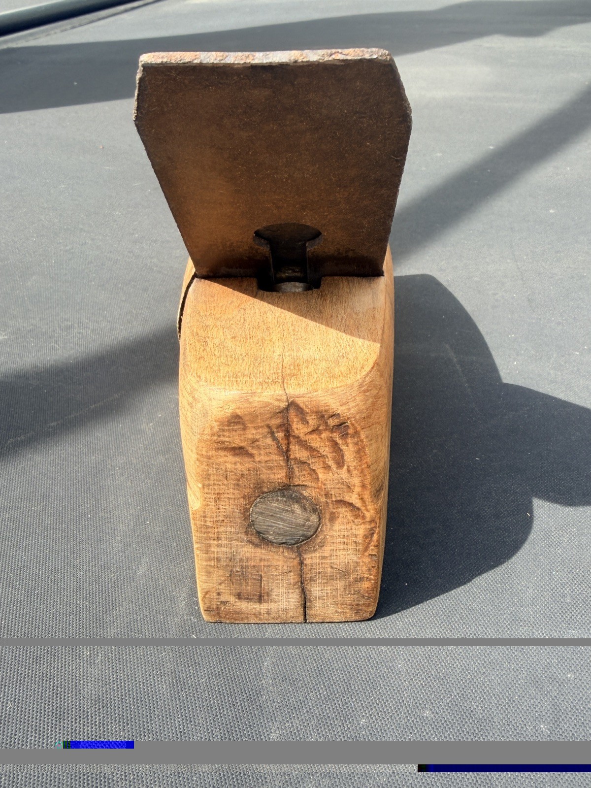 Vintage Wood Coffin Block Smoothing Plane AC Bartlett Cast Steel Blade USA