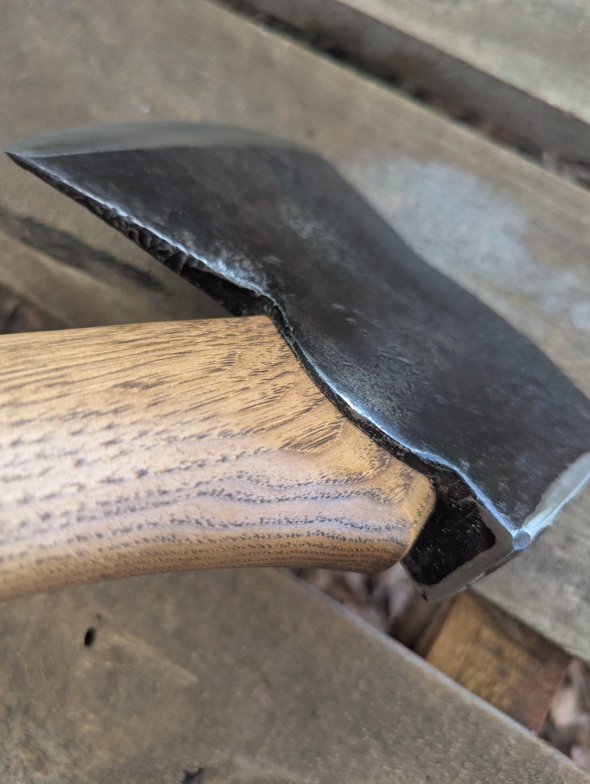 Vintage 3.5lb Plumb Jersey Pattern Single Bit Axe Head On Custom Hickory Handle