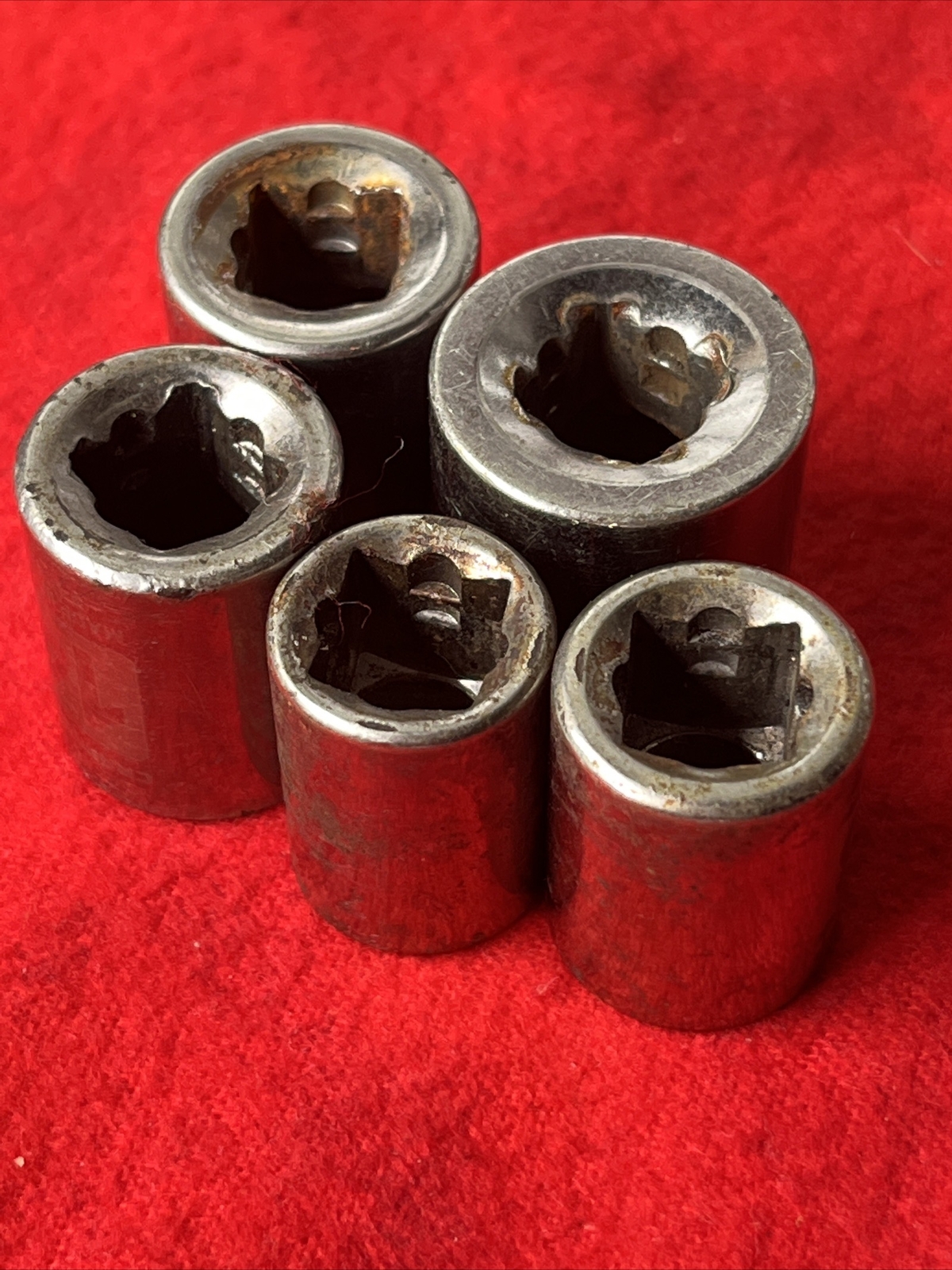 SET OF 5 CRAFTSMAN EZ READ SOCKETS 34648 series, 3/8 Dr, 12 Pt (tb2.3)