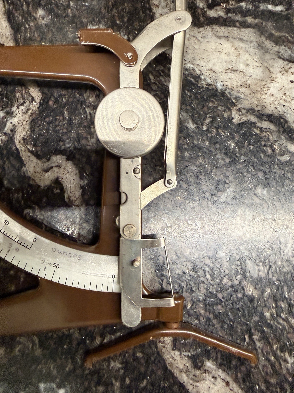 VTG Maul German Pendulum Postal Scale Gramm Ounces Brown MCM