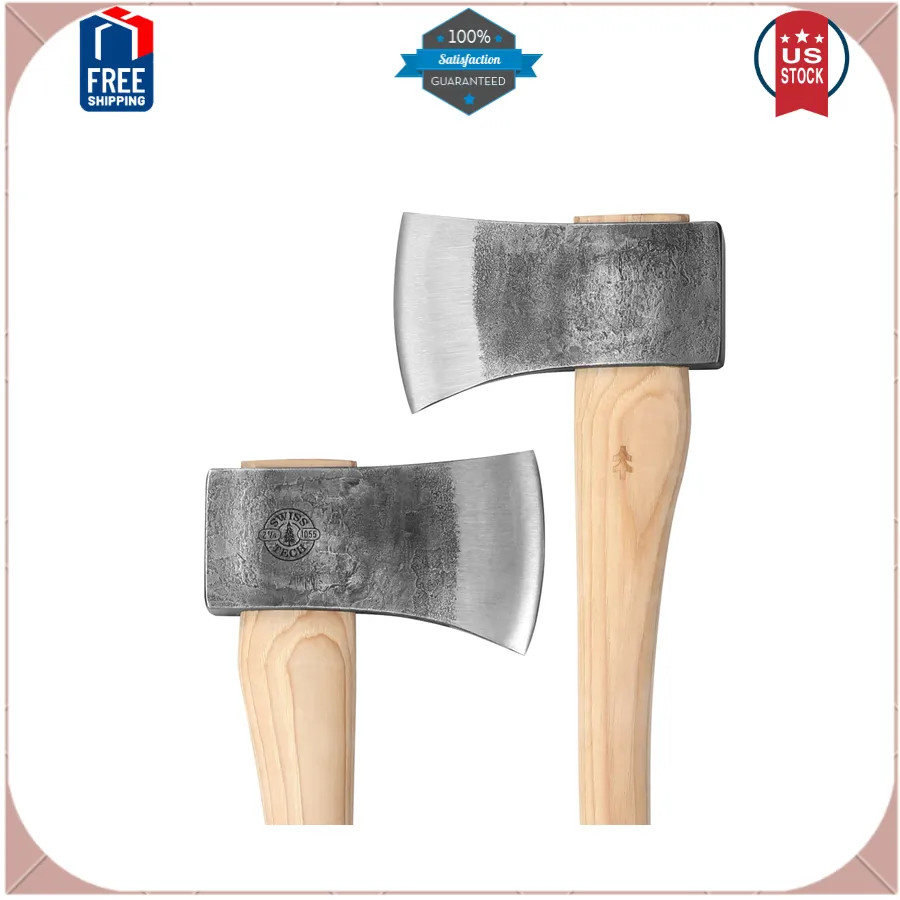 Swiss Tech 28 Inch Forged Steel Felling Axe with American Walnut Handle