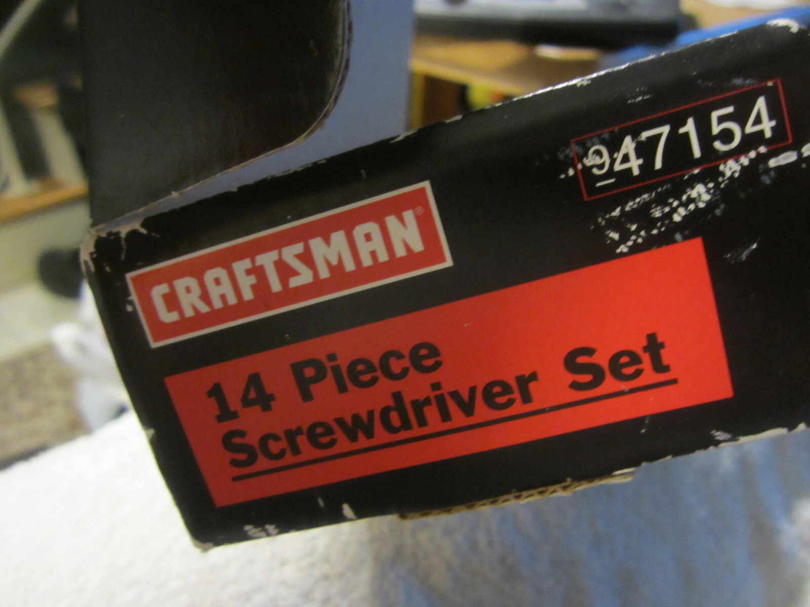 11 1/2X 4 1/8 X 2″ empty Craftsman 14 piece screwdriver set VTG box tool,947154