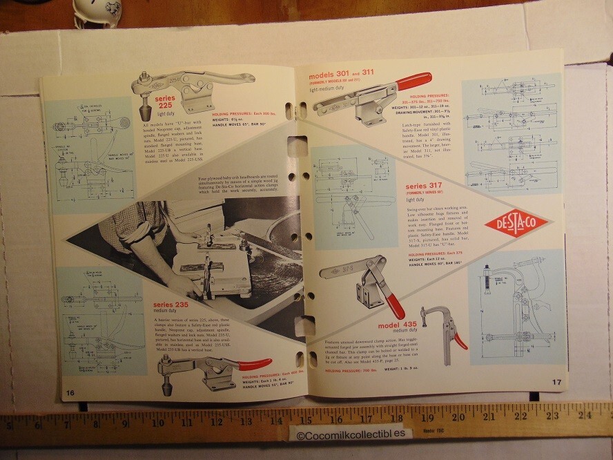 Vintage 1960 Detroit Stamping Co De-Sta-Co Toggle Clamps Catalog 77 Detroit MI