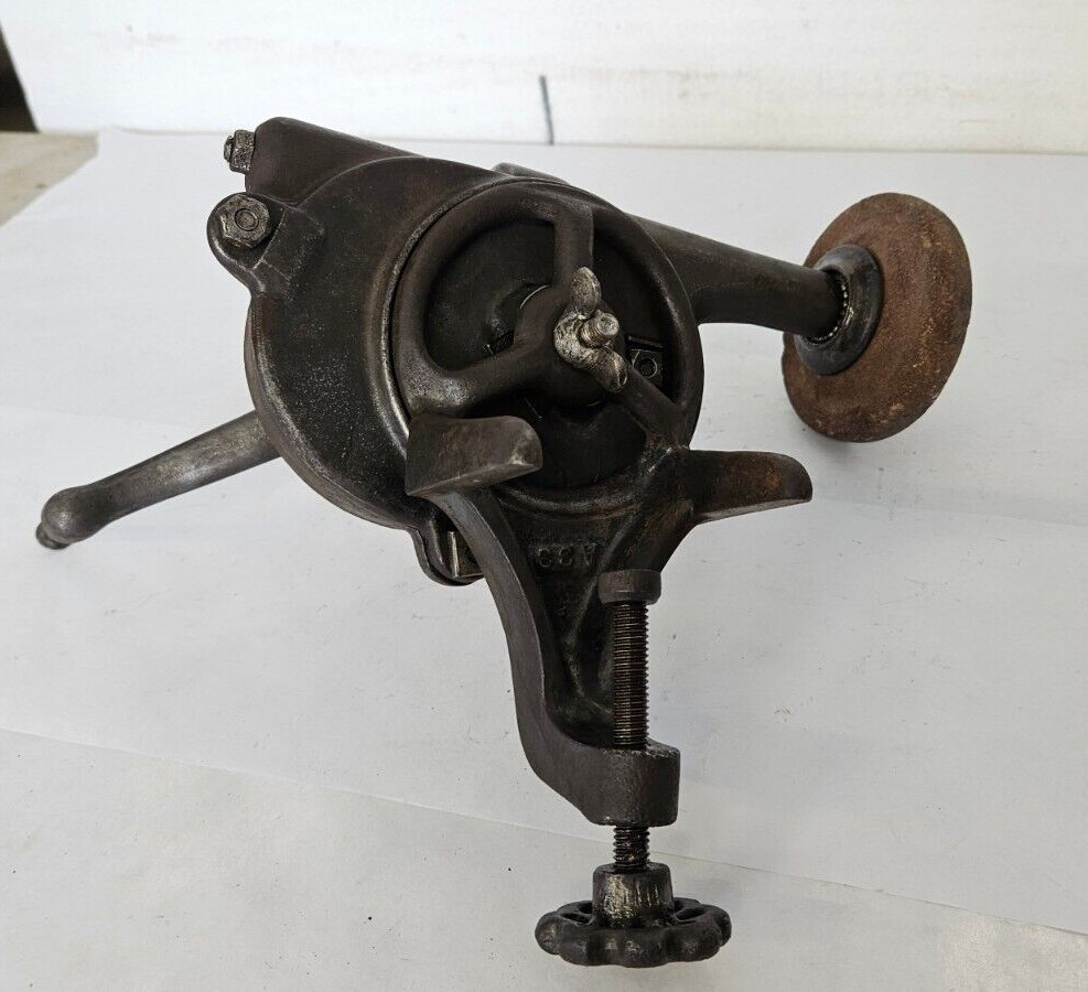 Vintage Best Maide No. 51 Dimo-Grit Bench Grinder By Luther Mfg. Co, 1910-1920