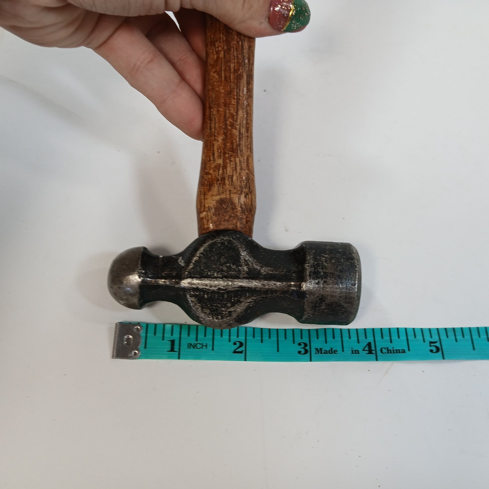VINTAGE 12 oz Stanley HO 309 Ball Peen Hammer Wood Handle