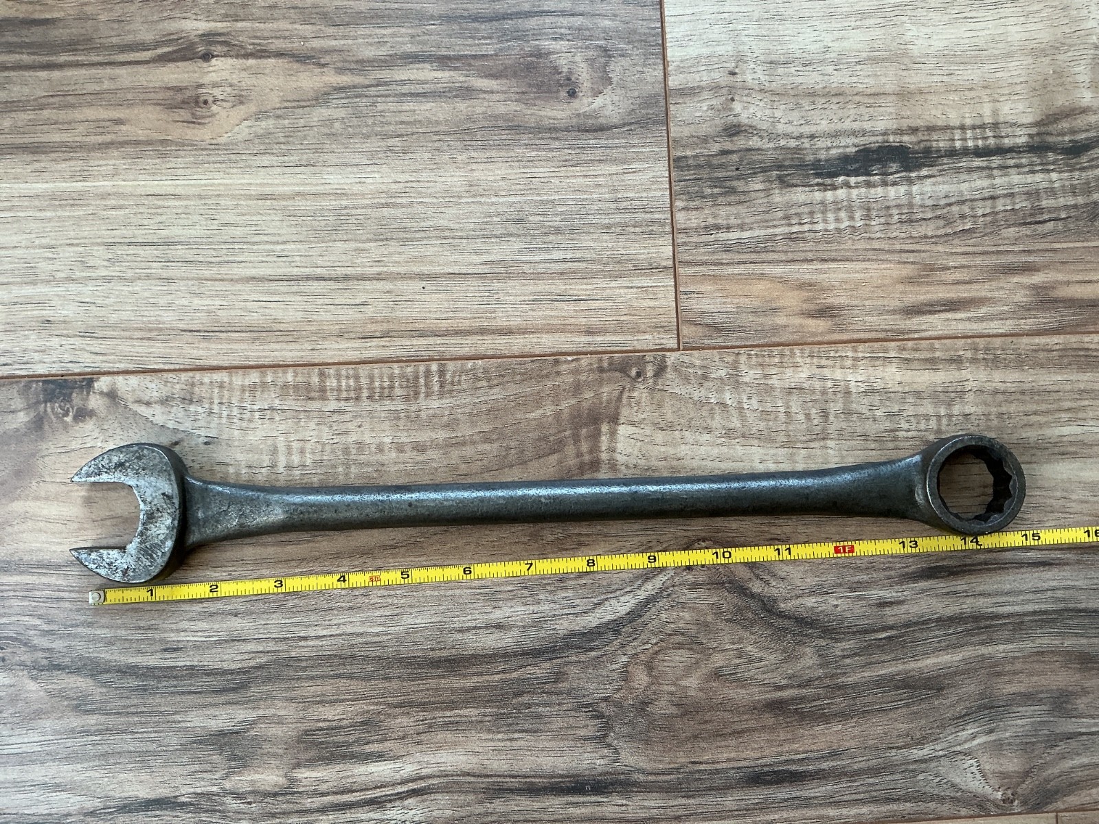 RARE Vintage Hinsdale 1” Round Handle Combination Wrench BE32 14.75″ Length