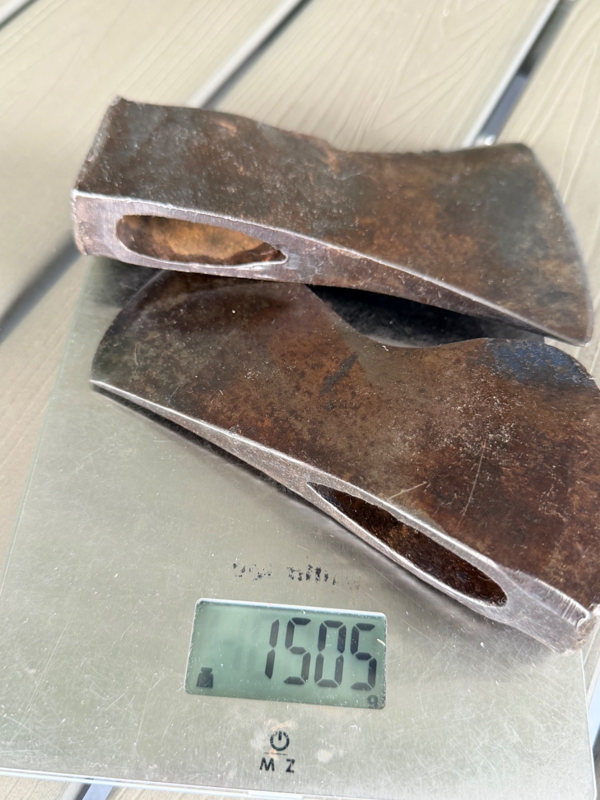 2 Vintage Swedish Axe Heads 1.54 lb & 1.76 lb – Unmarked – Forged in Sweden – Ax