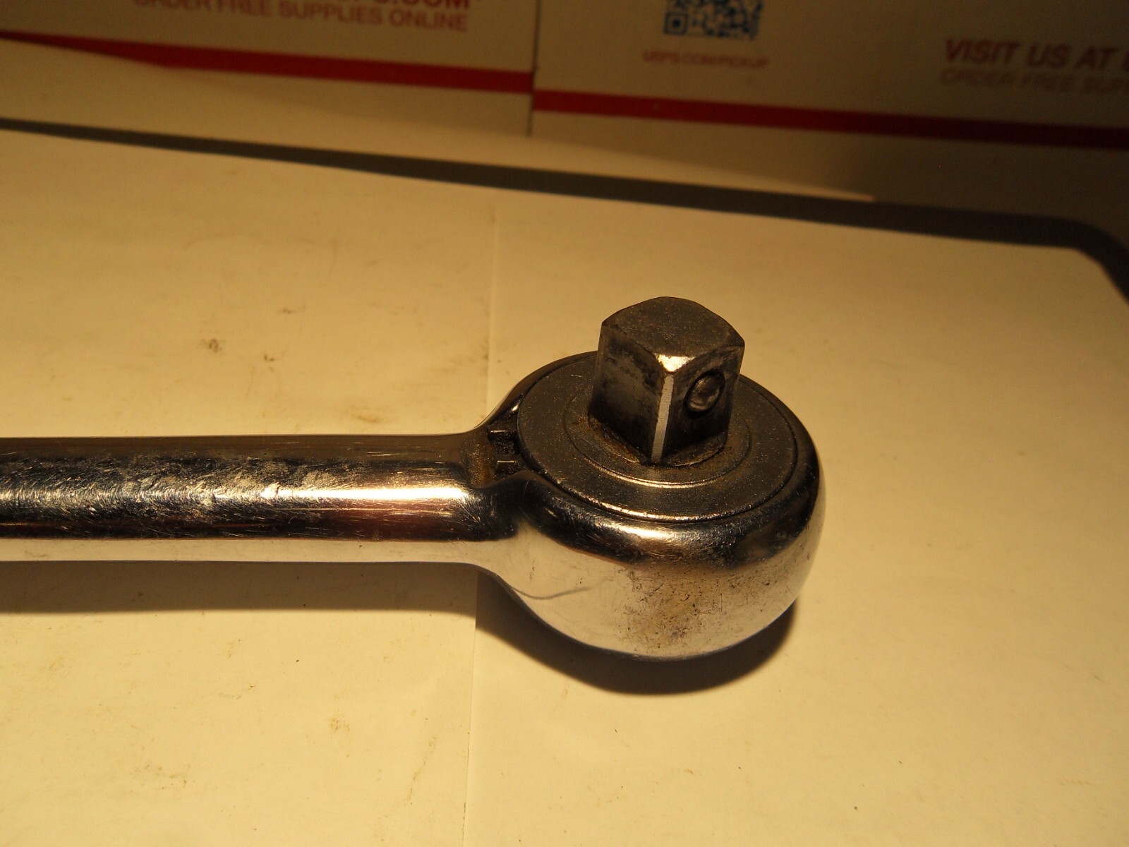 Indestro Super 3275 1/2″ Drive 10″ Long Knurled Handle Round Head Ratchet USA