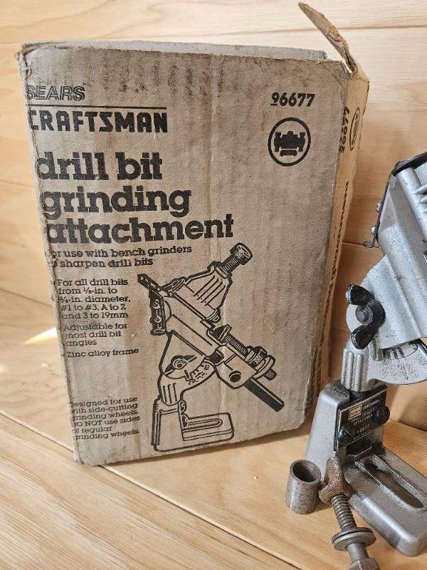 Craftsman 96677 Drill Bit Grinding Attachment Bench Grinder Sharpener