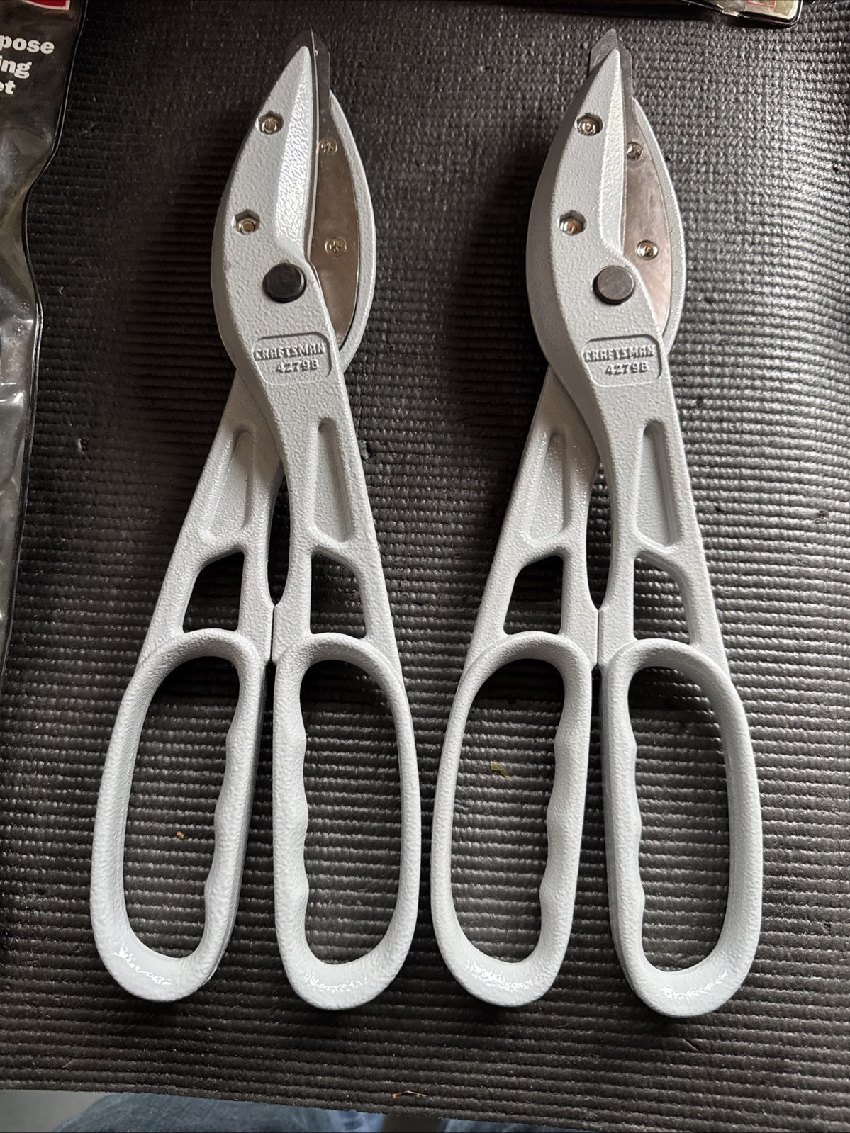 (2) Sears CRAFTSMAN 42798 12” TIN SNIP USA Nos Aluminum Rare Metal Repl Blade