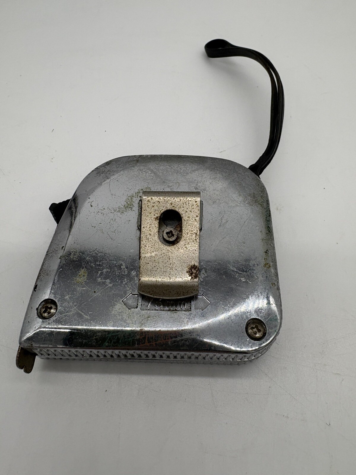 Vintage “TOOL COMPANY” Metal TAPE MEASURE Lockable Auto Return 18ft w/Belt Clip