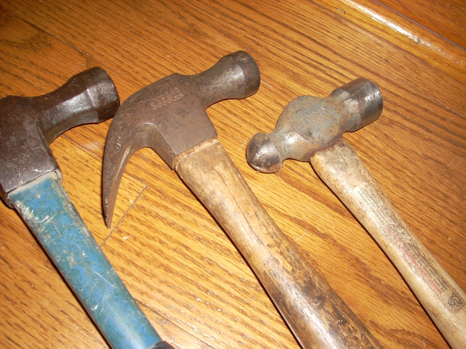 Vintage Lot of 4 Hammers Ball Peen – Framing – Craftsman – PLUMB – STANLEY.