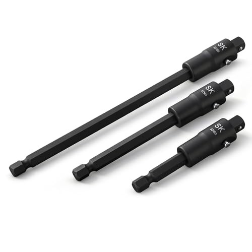 Tools USA 1/4″ Drive, 3 Piece, Power Drive Locking Extension Set: 2″, 4″, 6″