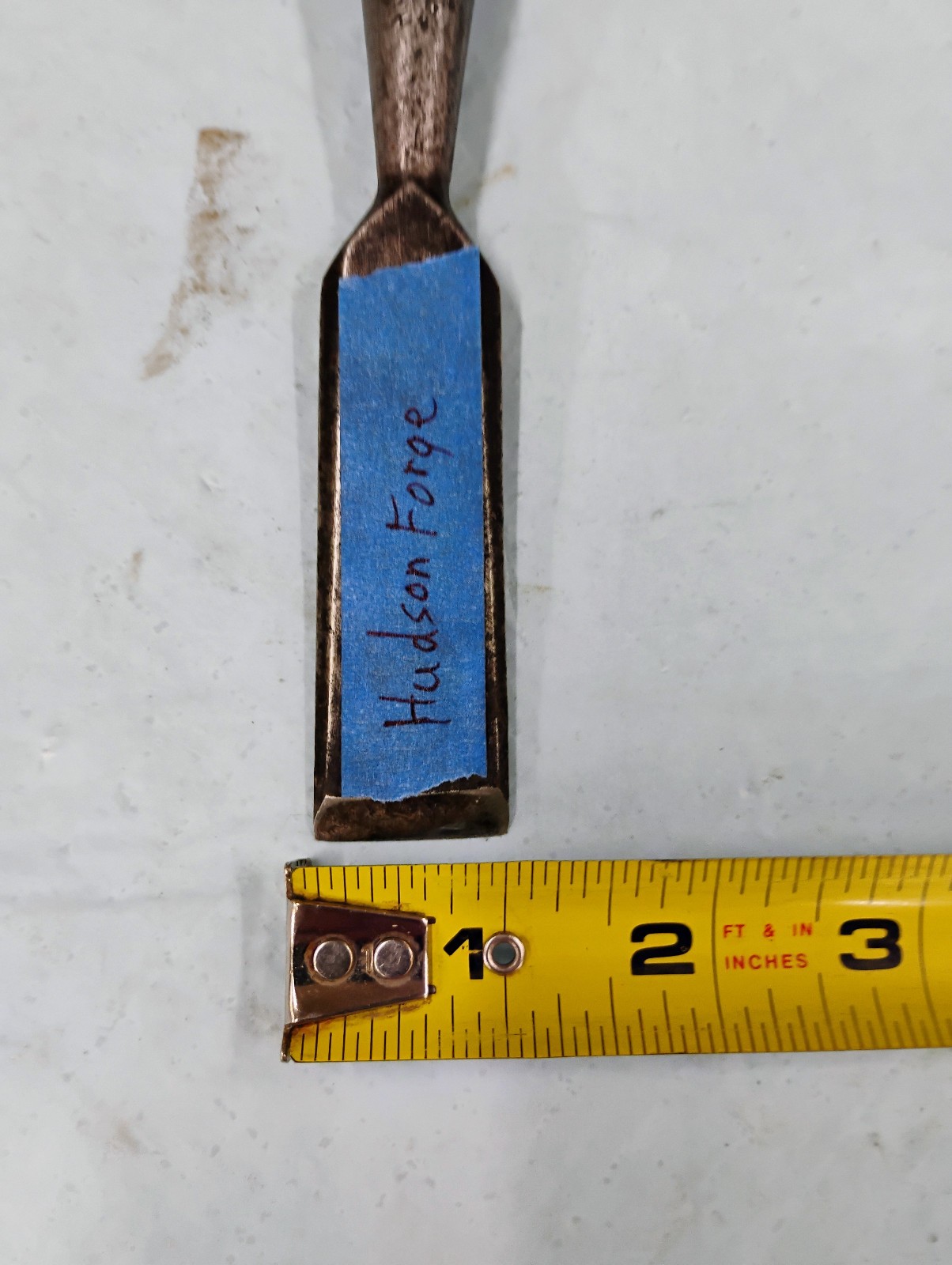 VINTAGE HUDSON FORGE 1″ WIDE WOOD CHISEL VERY NICE CONDITION MADE IN USA