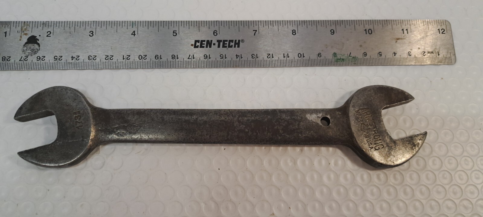 Antique Armstrong Vanadium Open-End Wrench 3/4” & 13/16”, Model 1731