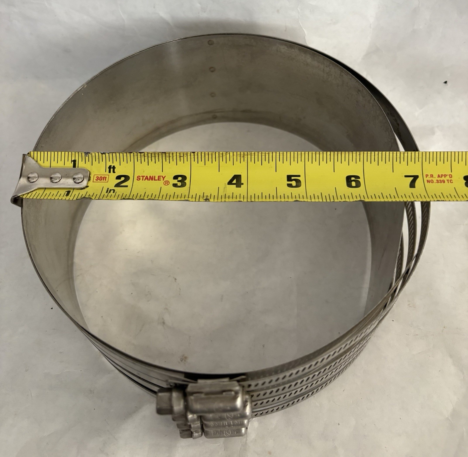 7” Stainless Steel Clamp Size 108 With 4 Bands Made In The USA