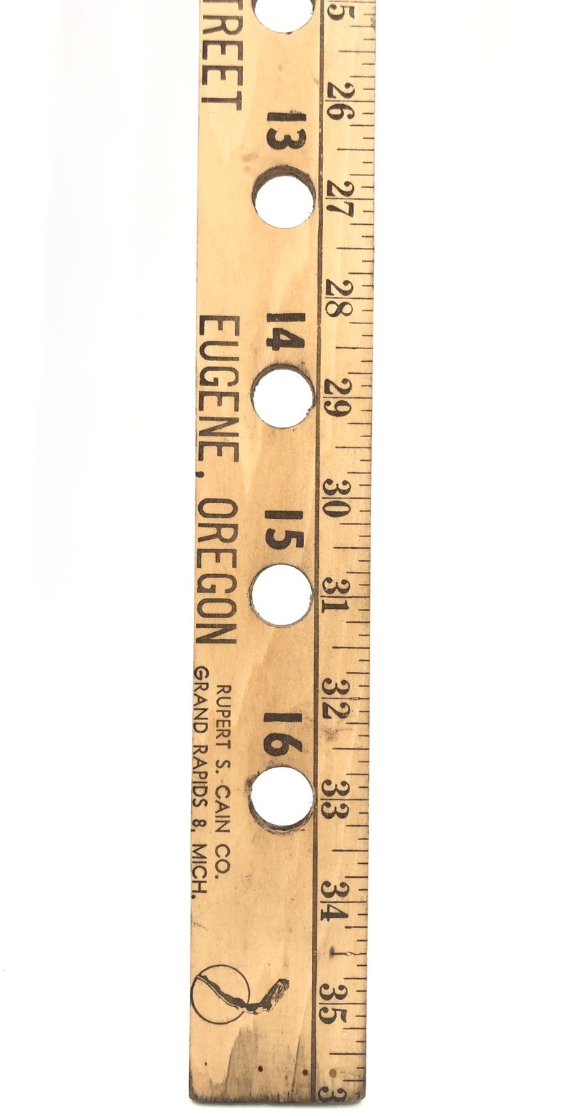 Huffman Engine Parts & Service Auto Shop Vintage Advertising Yard Stick Eugene