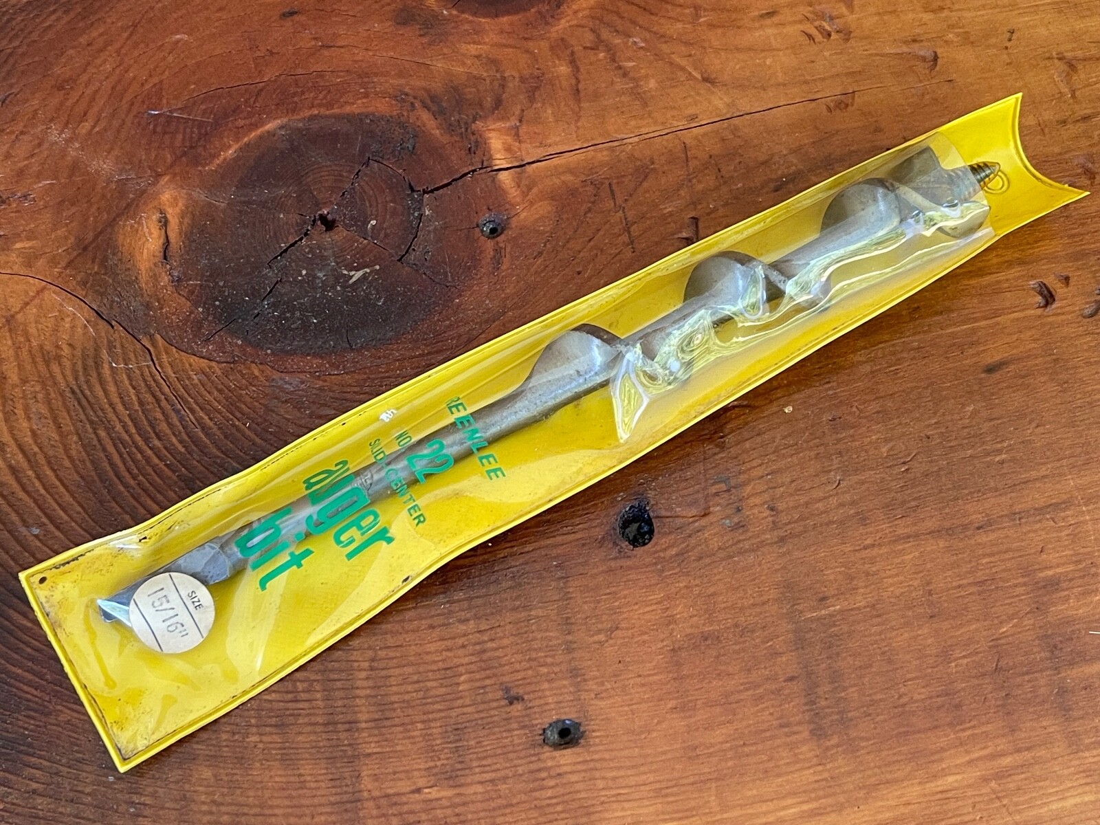 1 NOS Irwin Solid Center Auger Drill Bit 15/16 Inch Rockford Illinois No. 22