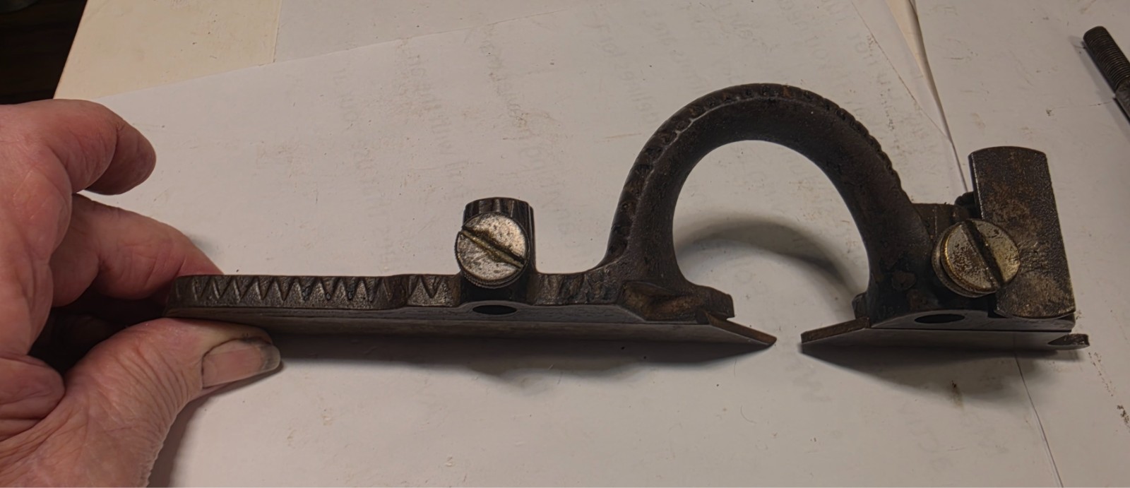 Stanley #45 Combination Plane Type 7B Floral Motif Slotted Thumb Screw 1901-1906