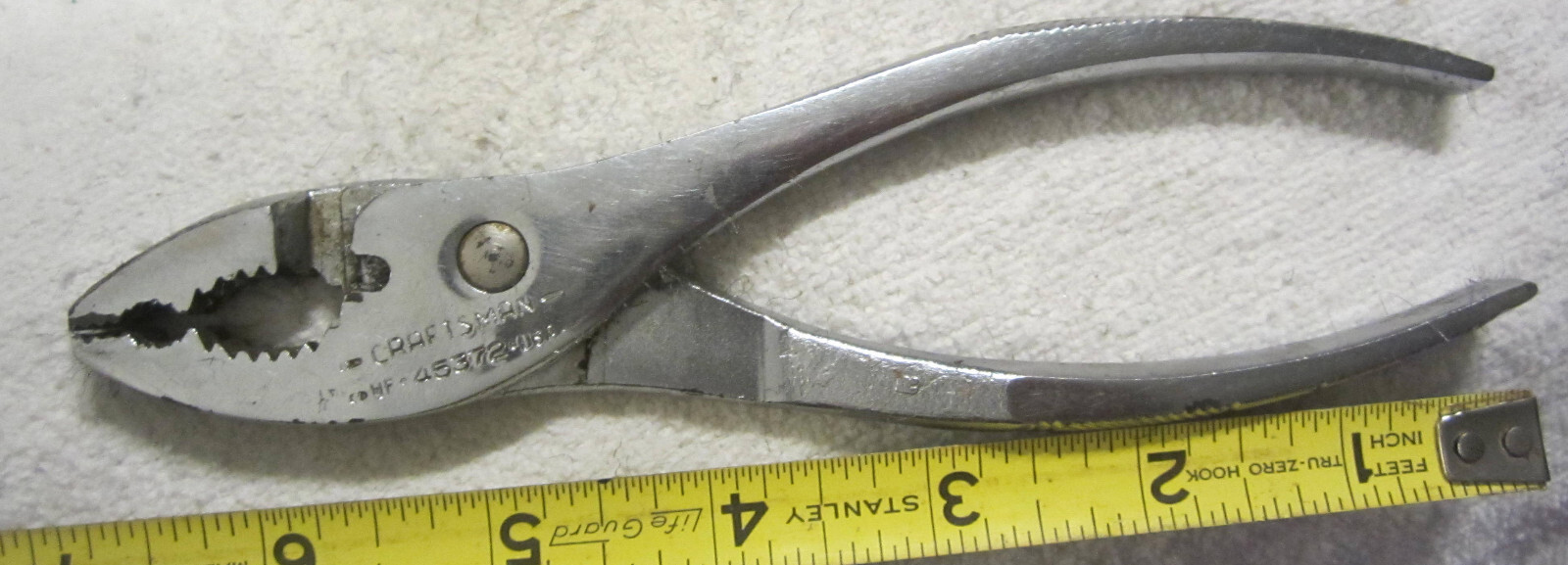 6 3/4″ adjustable Craftsman Slip Joint Pliers 45372 USA tool VTG