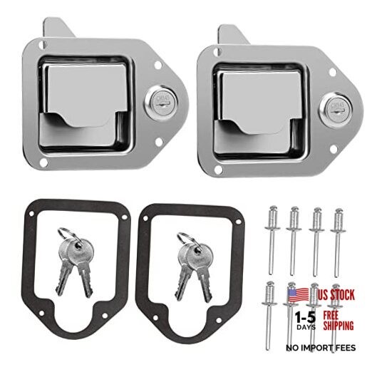 BAUMFEUER Truck Tool Box Latch Replacement 304 Stainless Steel 4.3″L x 3.3″W 2