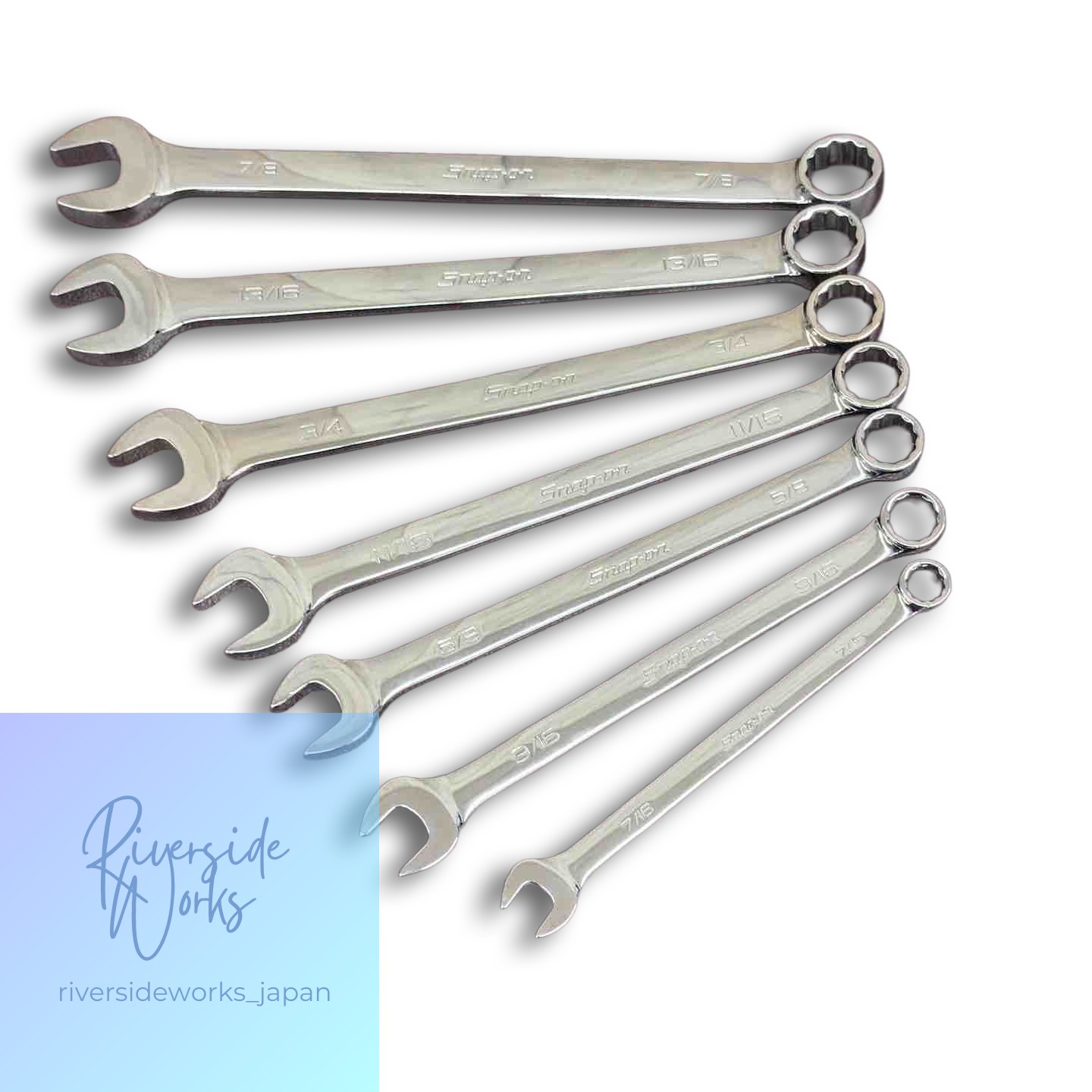 Snap-on Combination Wrench Set OEX28B/26B/24B/22B/20B/18B/14B 7pcs Used