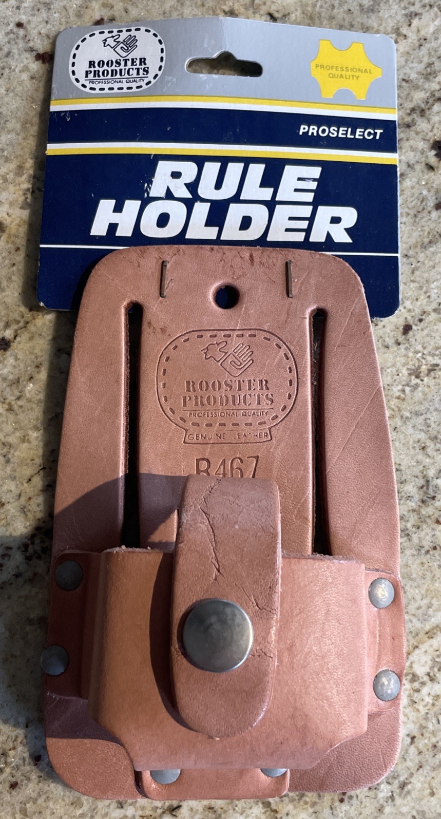 PROSELECT R467 LEATHER TAPE MEASURE RULE HOLDER (NEW) ROOSTER PRODUCTS