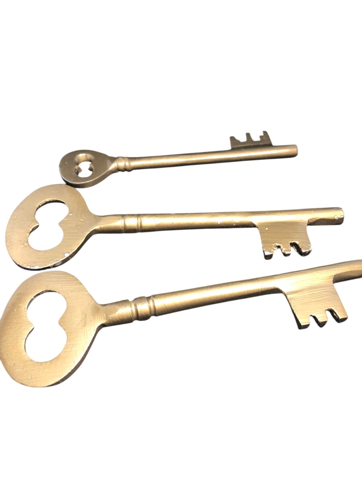3 Vintage Reproduction Skeleton Keys For Decoration