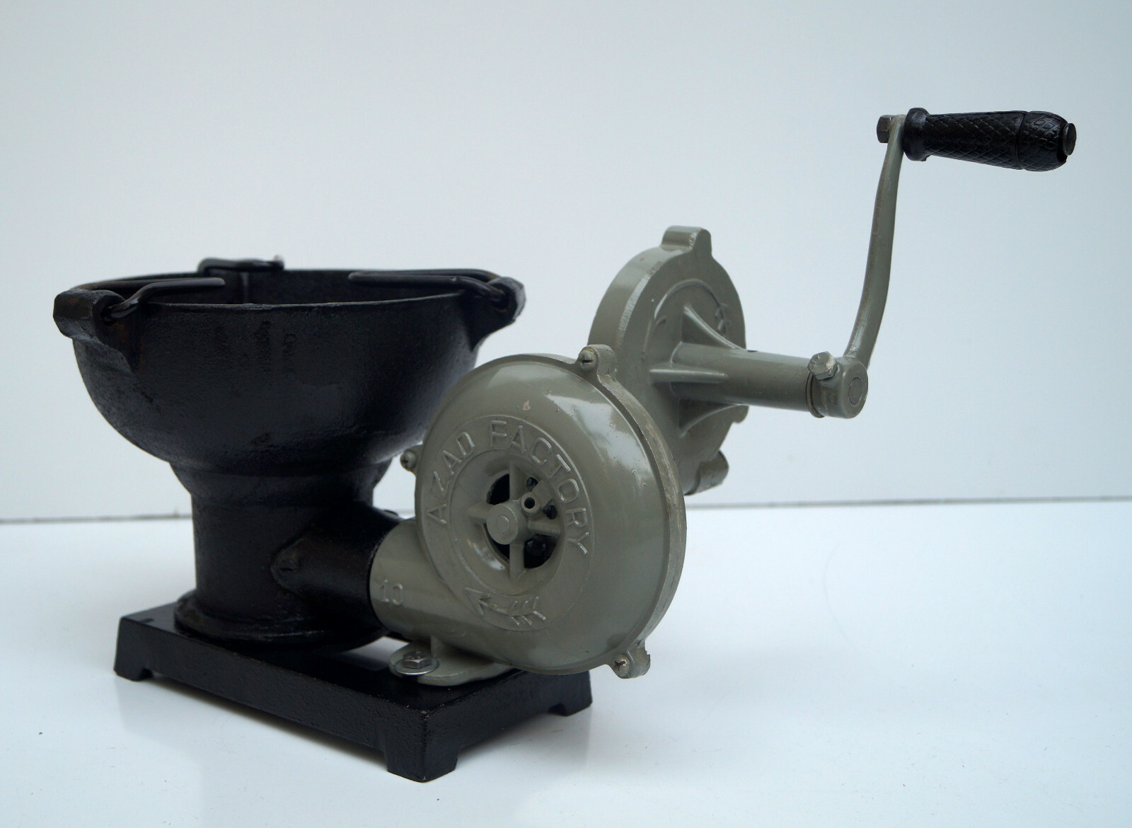 Vintage style forge furnace with hand blower pedal type handle blacksmith tool
