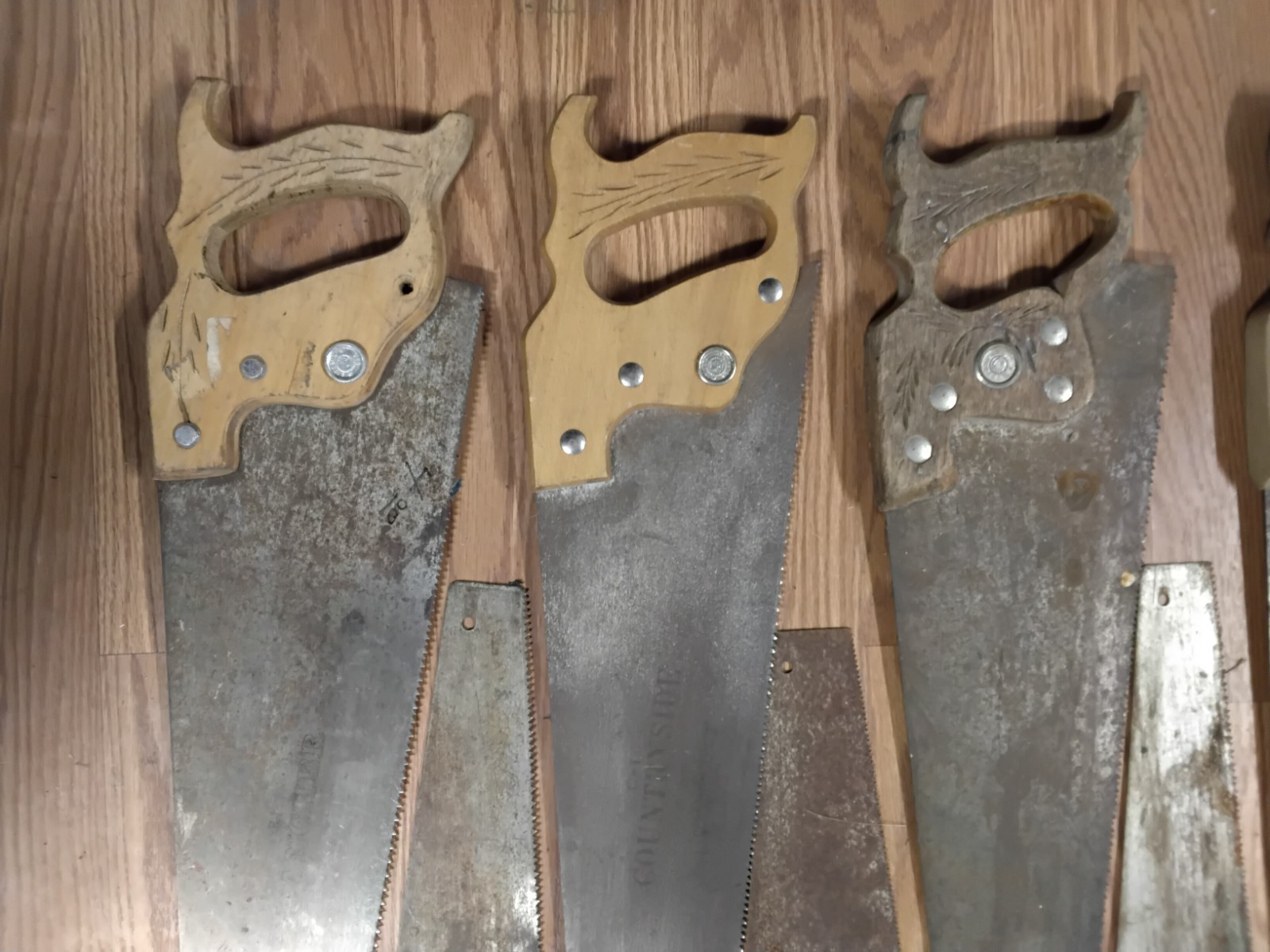 (13) VINTAGE Disston HAND SAW LOT Handsaws Wood Working Tools USA
