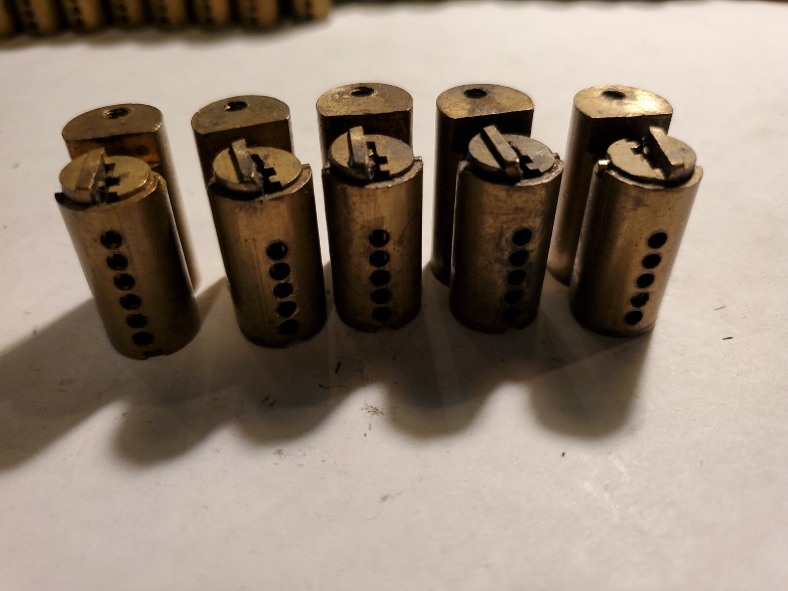 Lot of 5 Original pin Cylinder Core Junkunc American with no Key F12