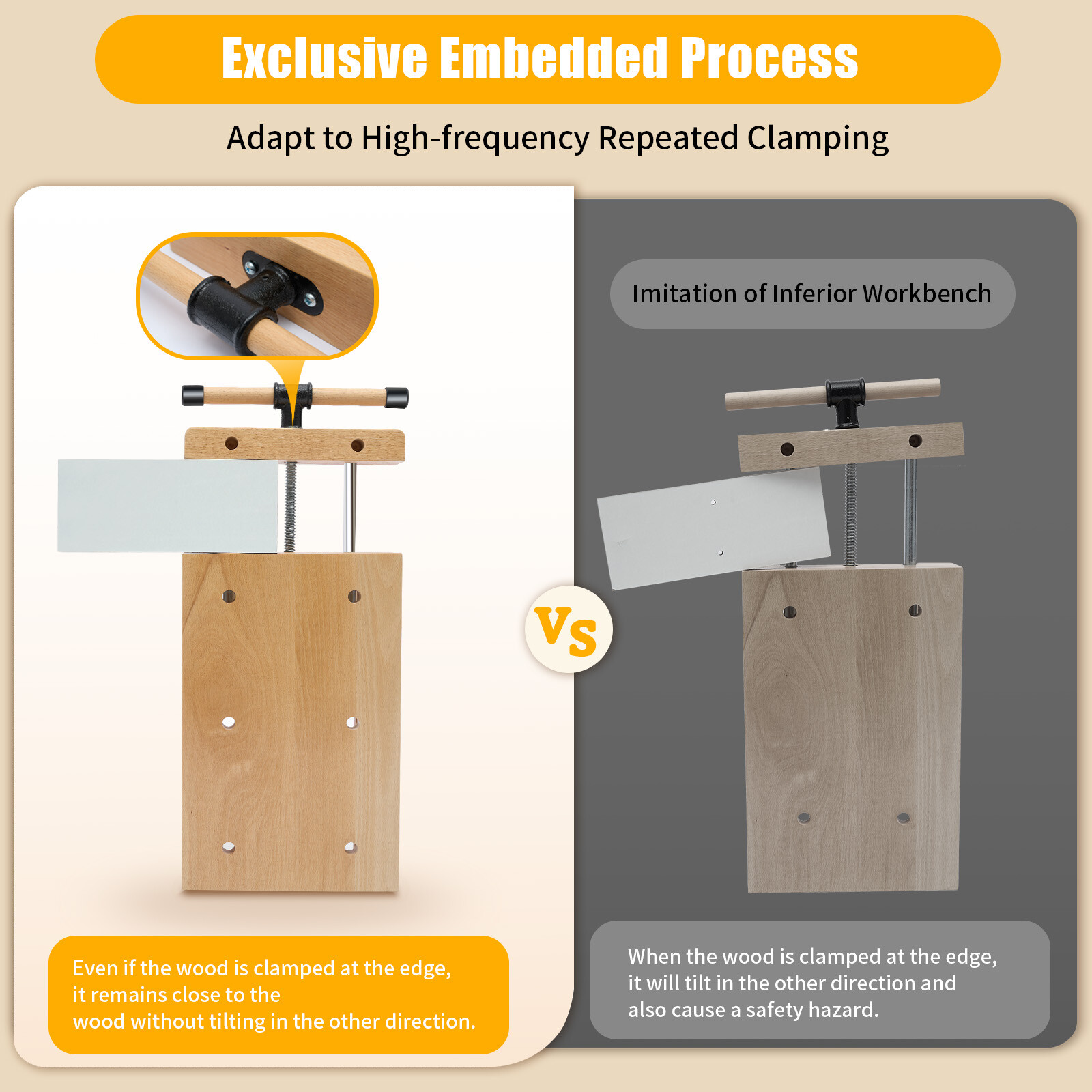 Wood Bench Vise Woodworking Woodworker Bench Vice Quick Release