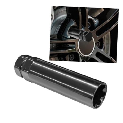 7 Point Spline Drive Tuner Socket Key Tool, Lug Nuts Socket Wrench Black