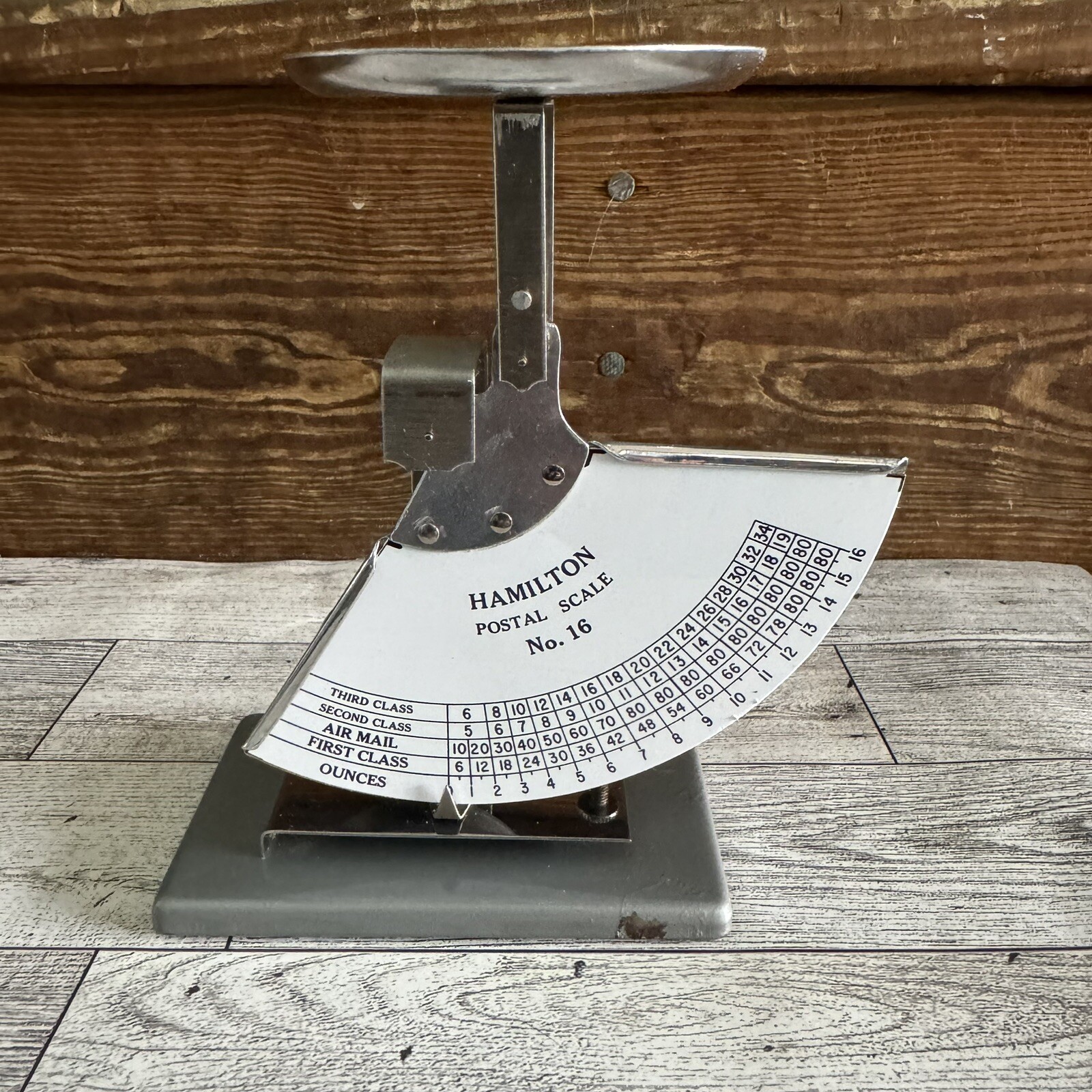 Vintage Hamilton Postal Scale Model No. 16 – 1 Pound Postage Office Decor in Box