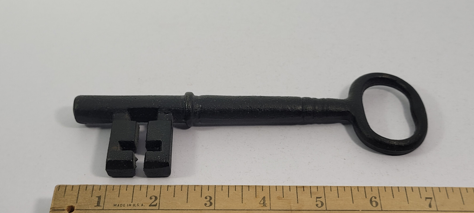 7″ Victorian Cast Pot Metal Master Cast Iron Skeleton Door Key Rare Vintage inch