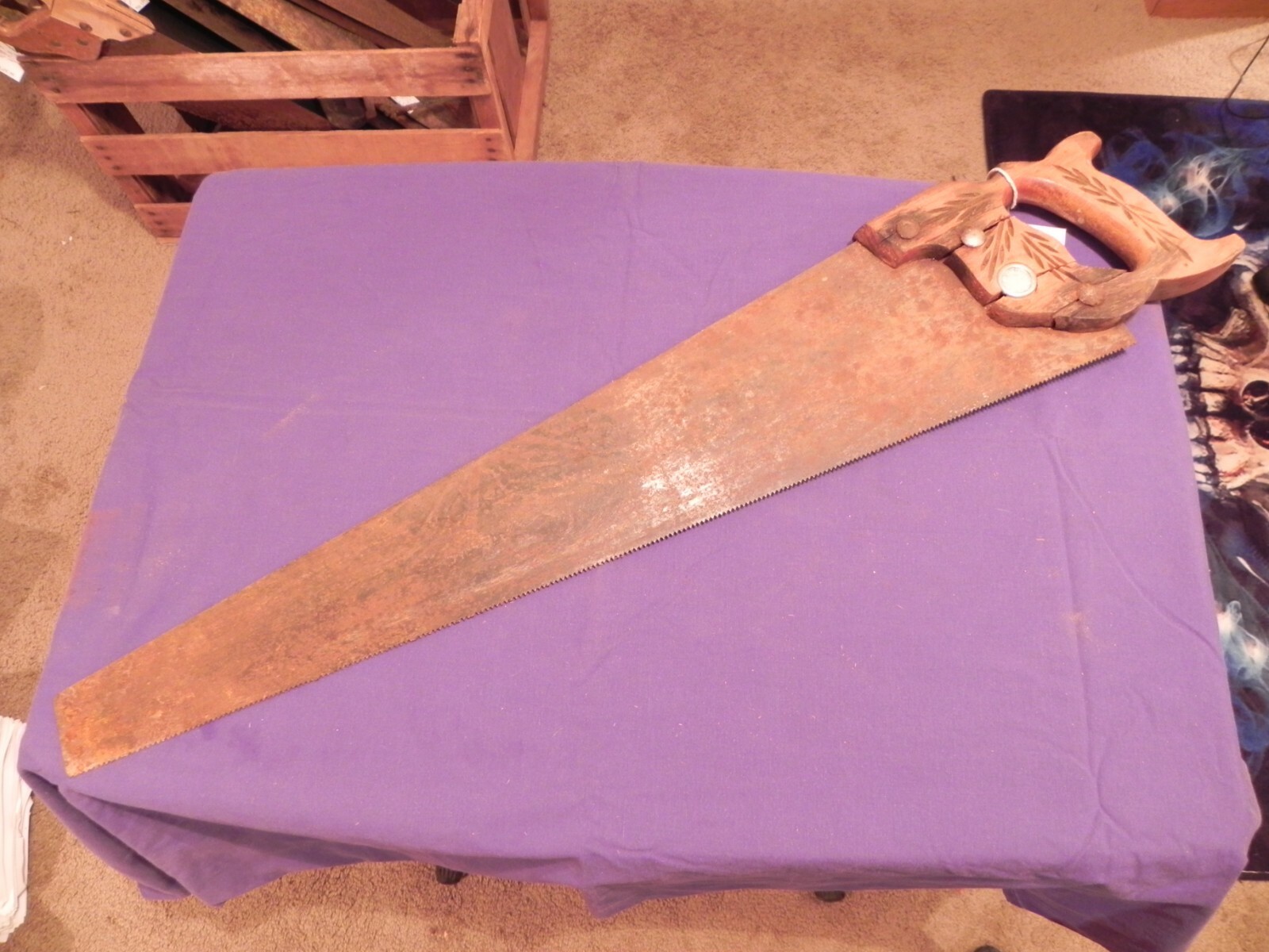 Vintage 26″ Pennsylvania Saw Corp. 26″ Wooden Handled Handsaw
