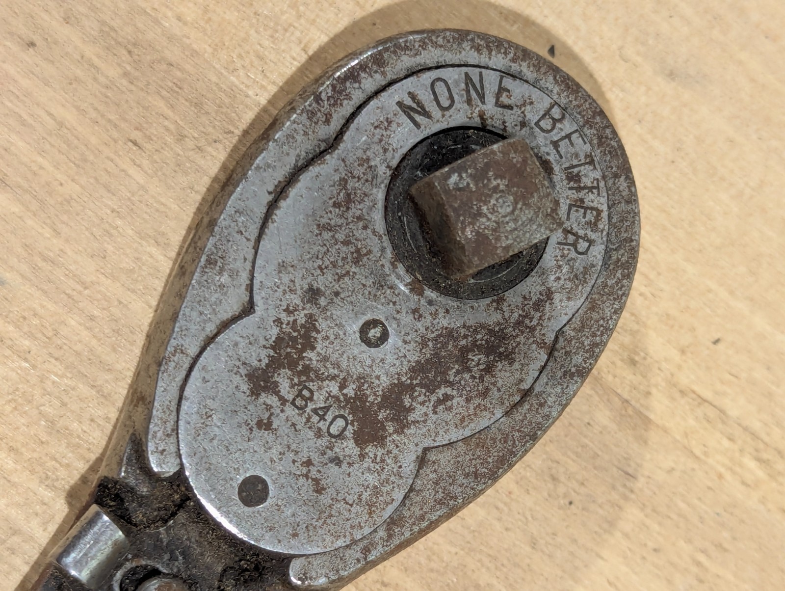 Vintage None Better B40 Early Pear Head 3/8″ Ratchet Socket Wrench USA Made