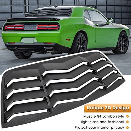 Dodge Challenger Window Louvers 2008-2023 Matte Black