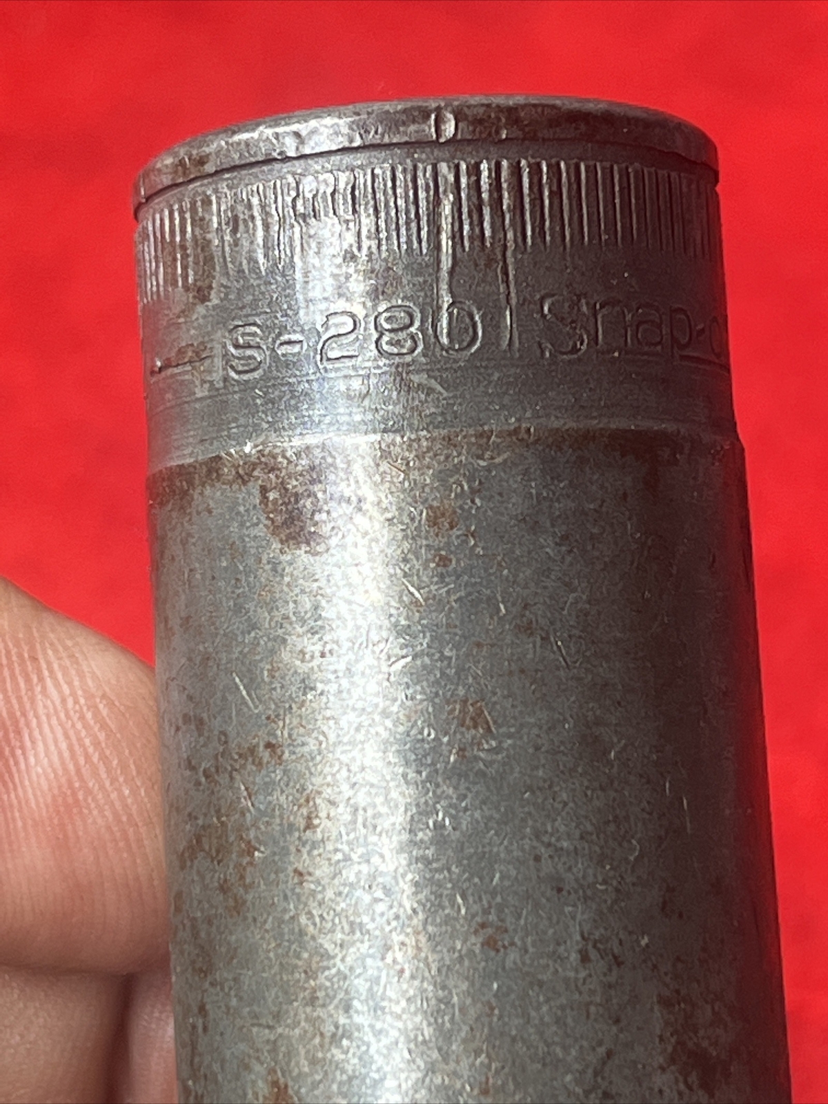 Snap-on Tools 1/2″ Drive 12 Point 7/8″ SAE Deep Chrome Socket USA S280 (t54)