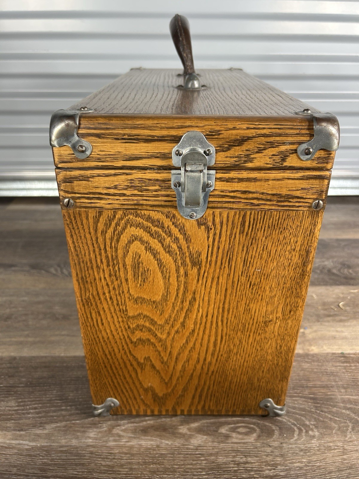 Antique Union Model B-20 7 Drawer Wooden Oak Toolbox Chest With Key Really Nice