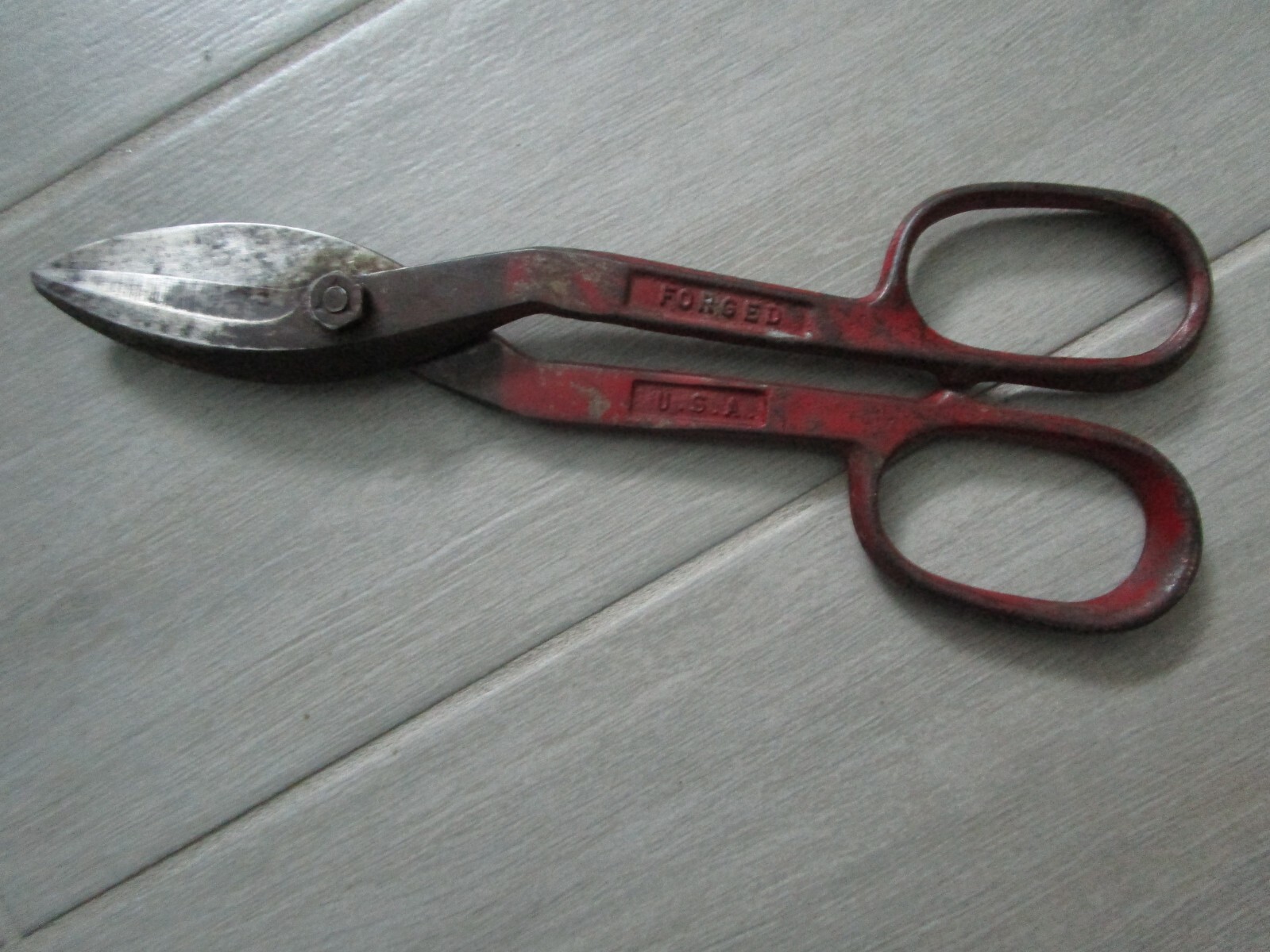 Antique Rare Millers Falls No. 3912 Tin Snips, Forged in USA, 10 Inches