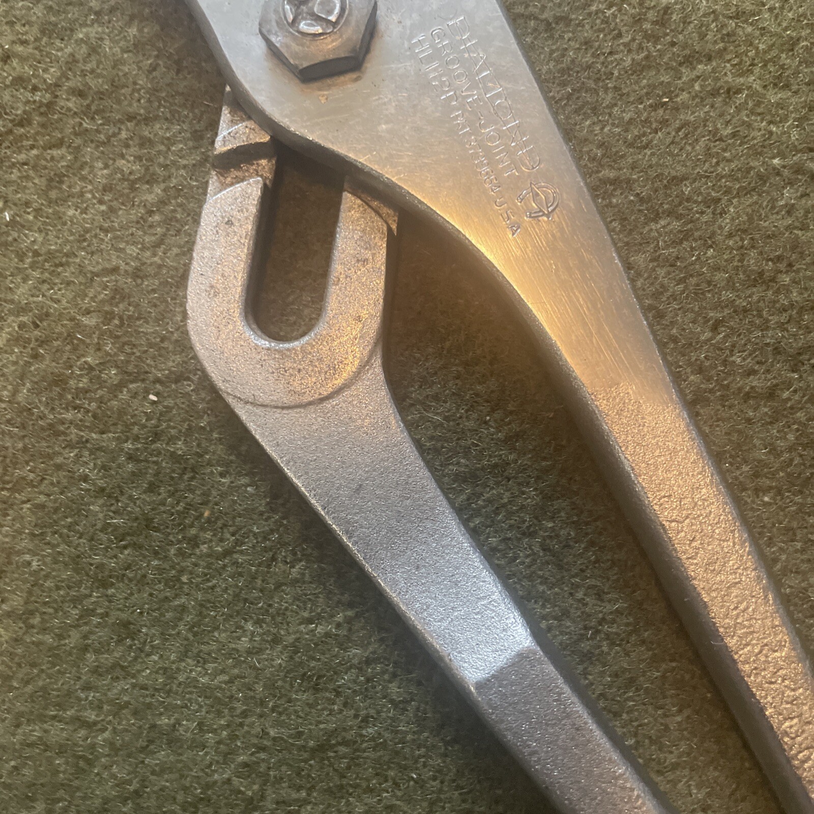 Vintage Diamond Horseshoe Tools Pliers HL112P Groove Joint Diamalloy USA 🇺🇸
