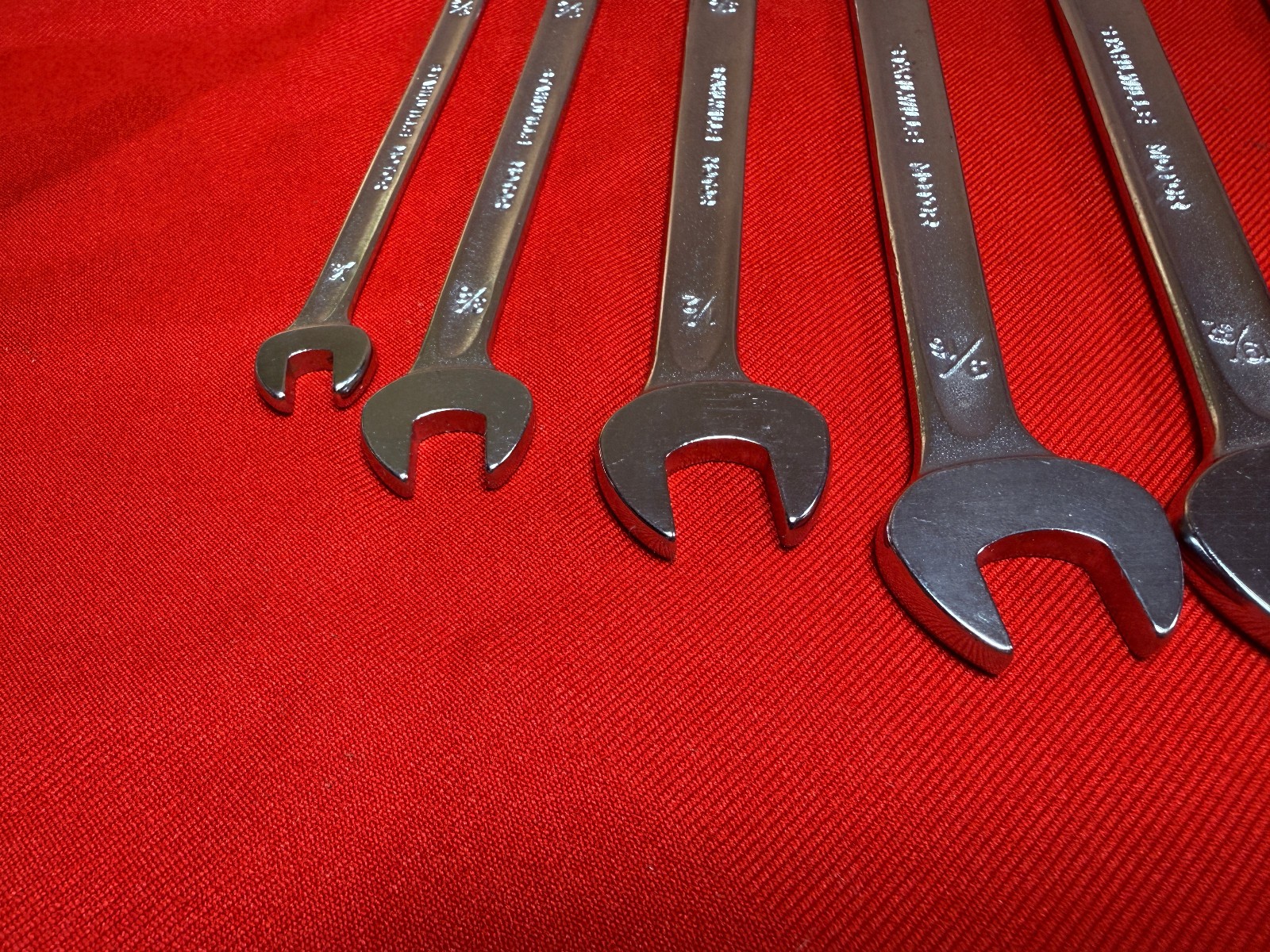 NOS 11 pc Vintage Stahlwille SAE Open End Wrench Set 10 Motor Series 1/4 -1-1/8″