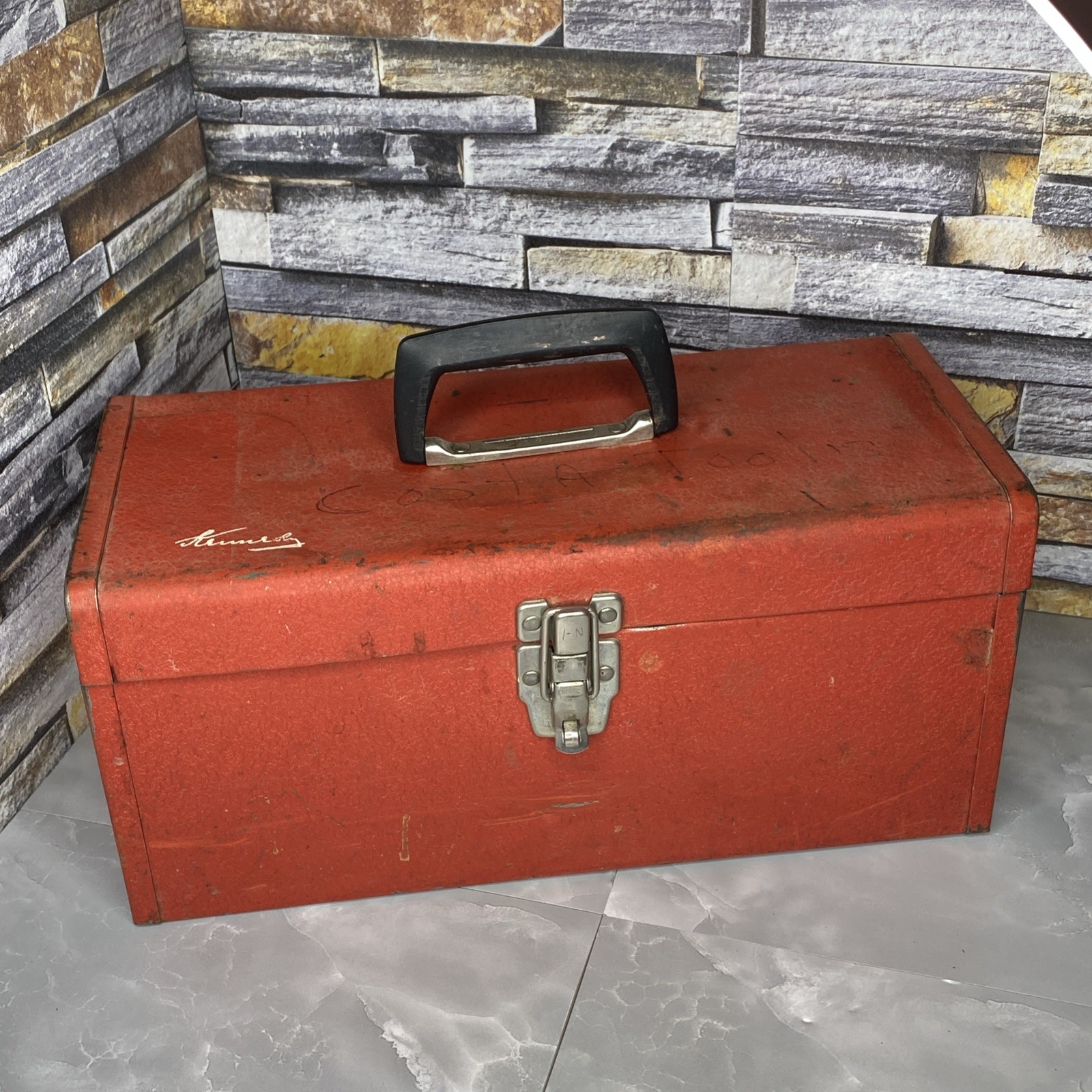 Kennedy Tool Box 16 x 7 x 7-1/2 in Red KK-16-015003 Vintage