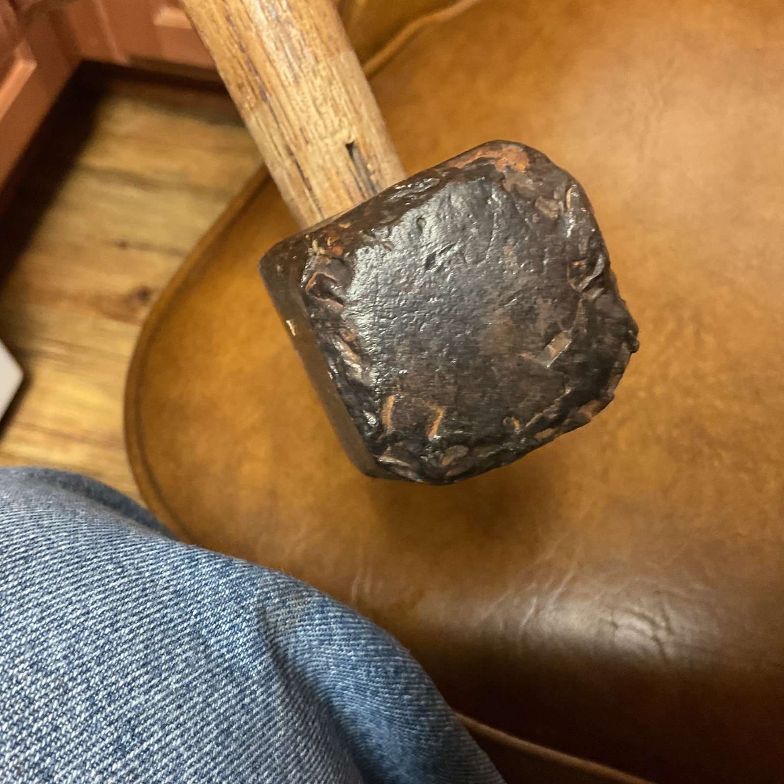 Vintage Splitting Axe.. New Hickory Handle. Can’t Read The Markings.
