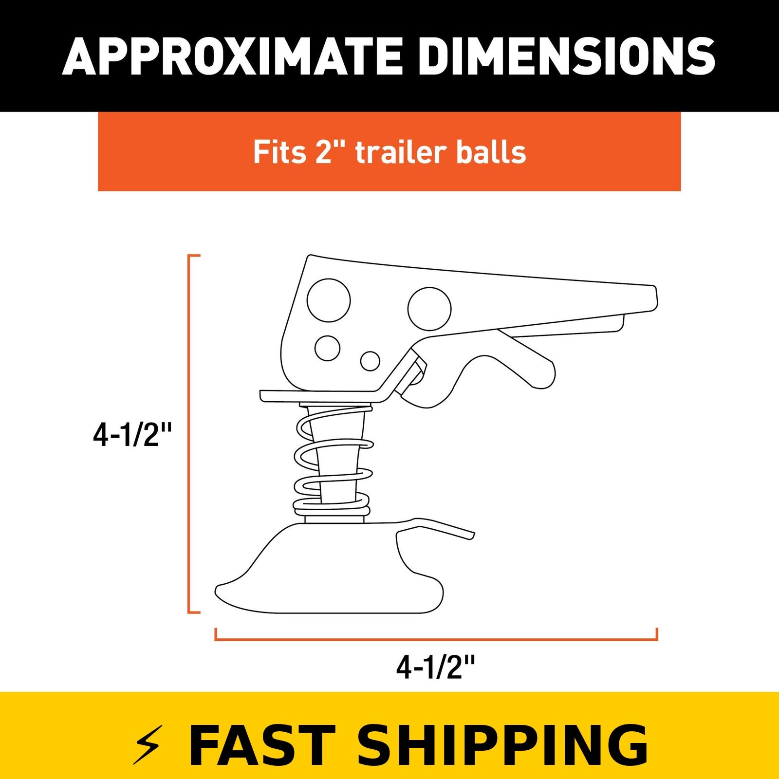 CURT Posi-Lock Coupler Replacement Latch for 2-Inch Trailer Hitch Ball
