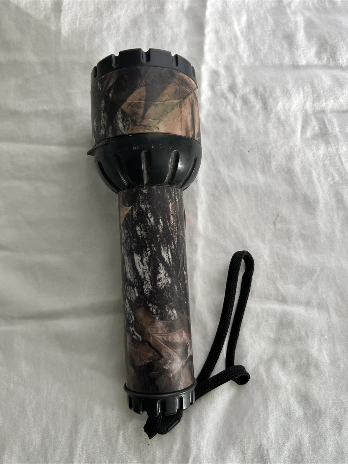 Vintage Metal Flashlight Camouflage Garrett Works.
