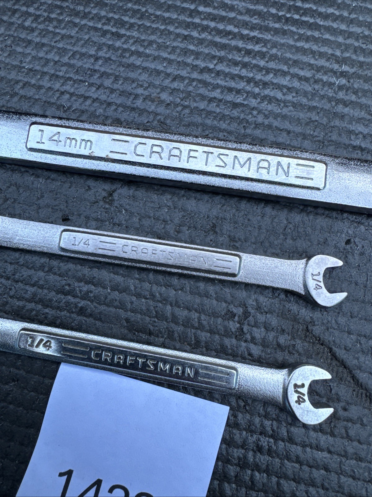 Sears Craftsman USA Kinda Ugly Nos 1/4” Combination Wrenc & 14mm 44699 42918