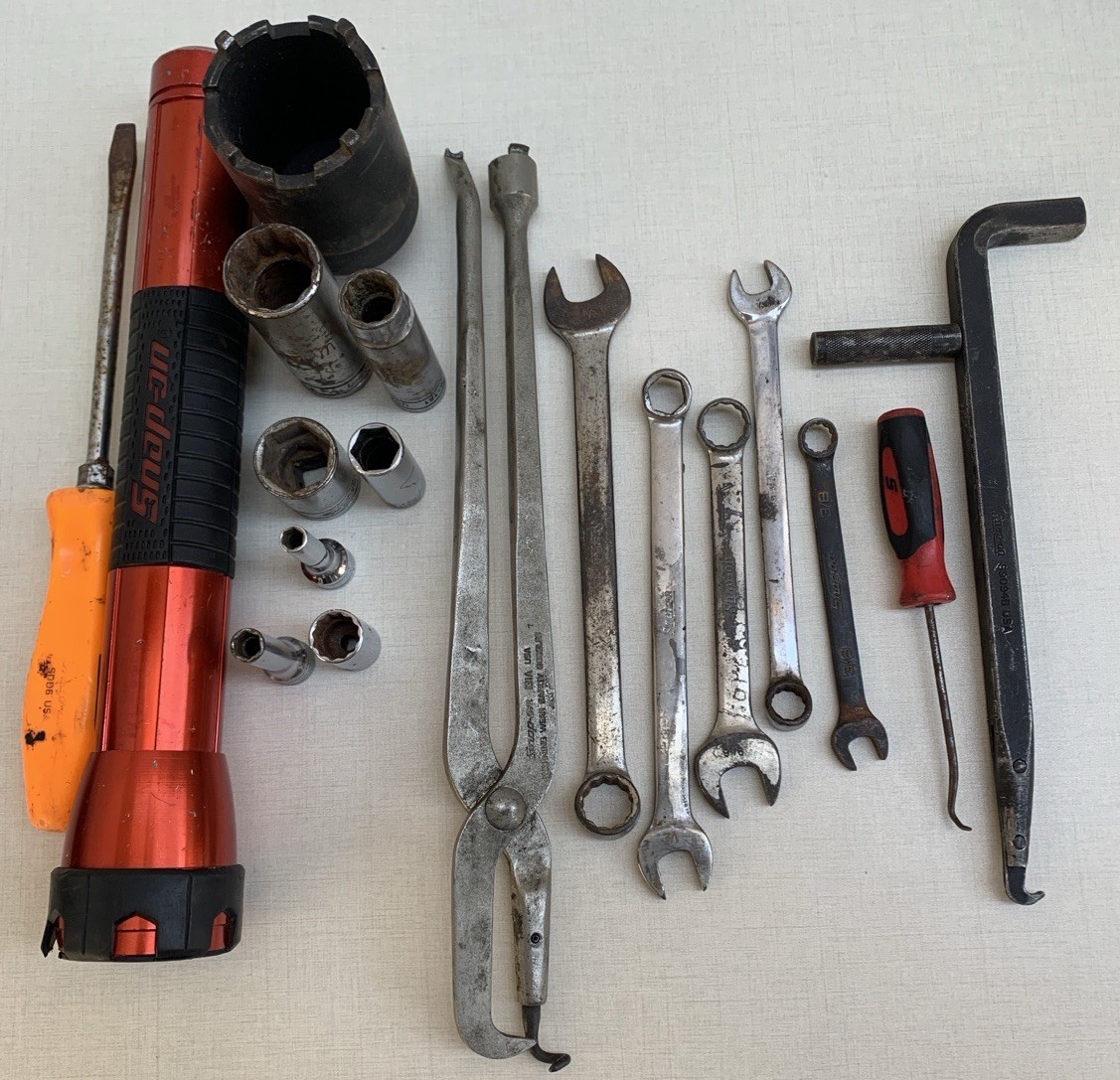 Snap-on Tool Lot Wrenches Sockets Picks Flashlight Mixed Used Untested USA